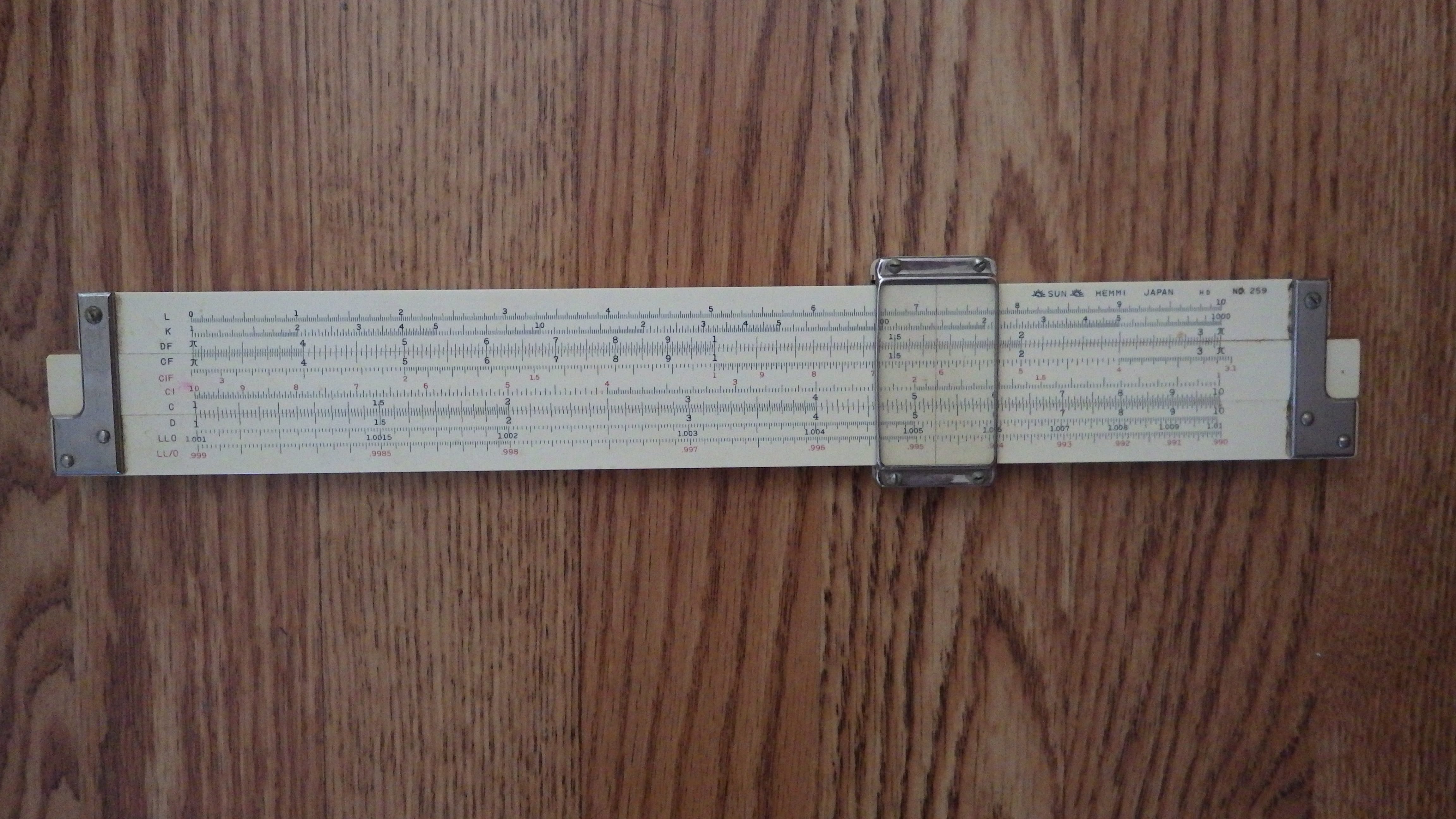 Sun Hemmi No. 259 slide rule