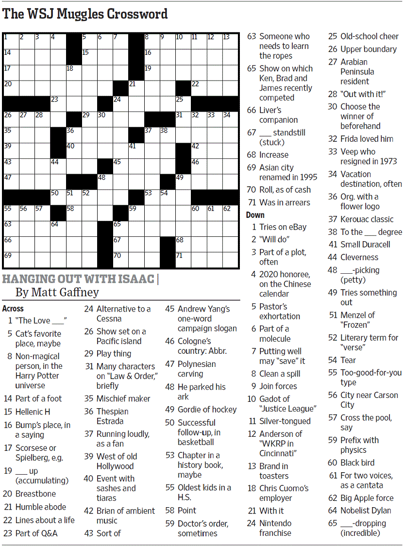 The WSJ Muggles Crossword 20200306.gif